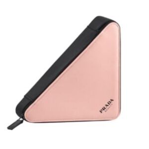 Prada Beauty Triangle Shaped Makeup Case / Cosmetics Bag / Clutch With Dust Bag